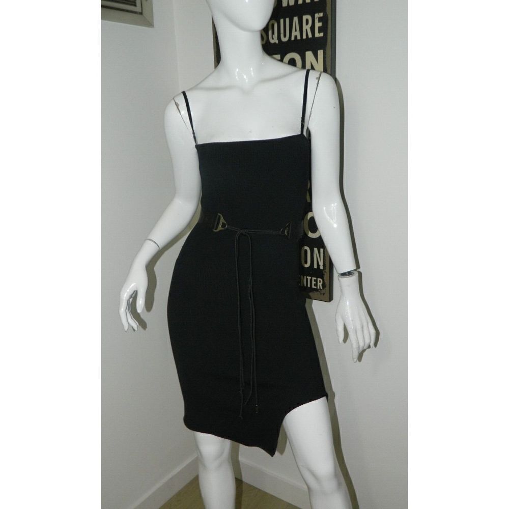 Hyein Seo Dress Women's Size Medium (2) Black Knit‎ Bodycon Belted